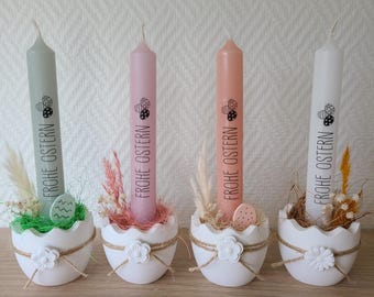 Easter eggshell Happy Easter Spring souvenir candle dried flower