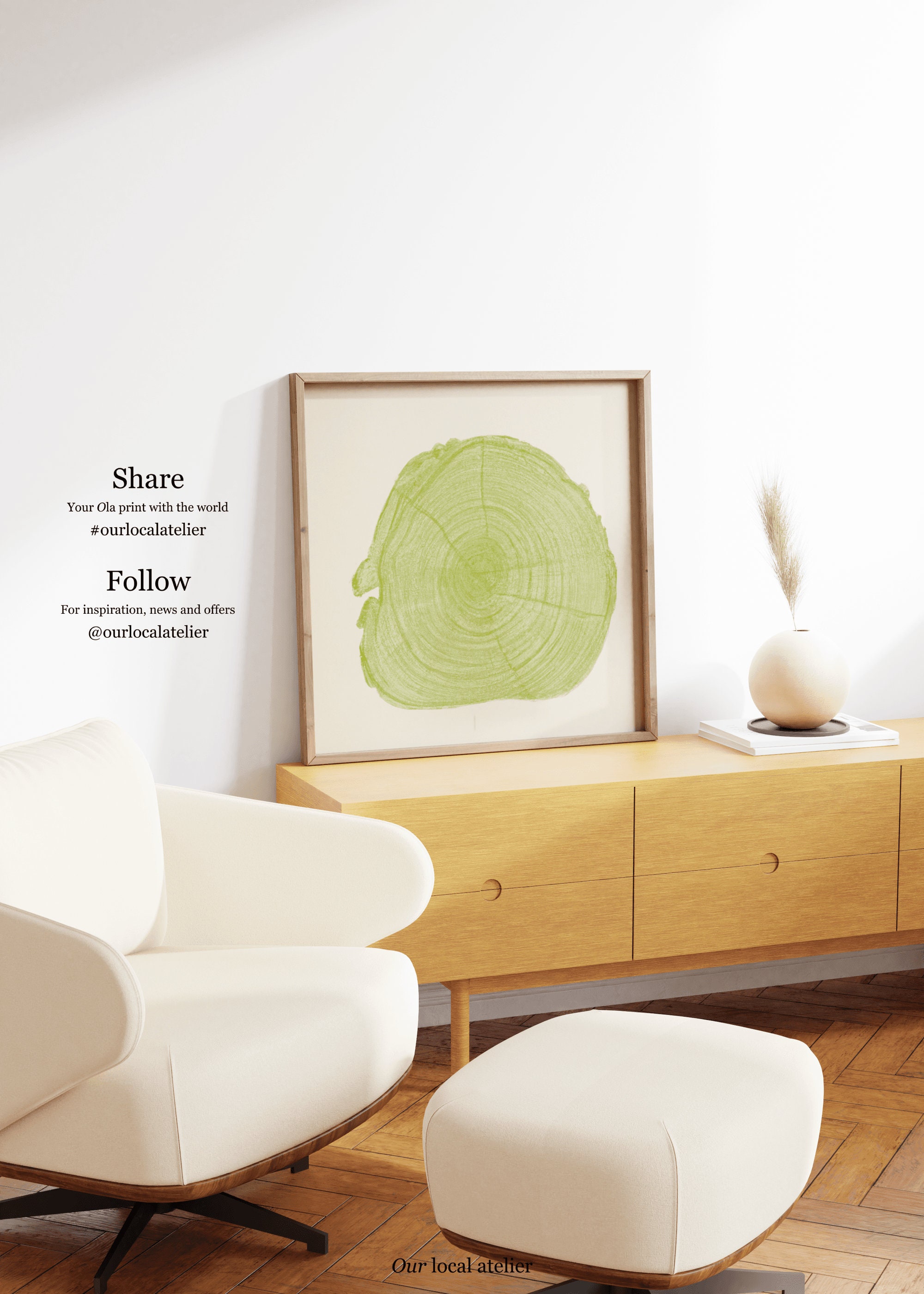 GREEN TREE Print Tree Rings Poster Unique Nature Gift Square Art Print ...