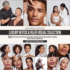 Luxury Botox +  Filler Stock Photos | 100 HD Images for Medspas, Aesthetic Clinics, Injectors & Beauty Branding | Instant Download