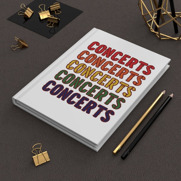 concert journal music lover notebook gift concert go-ers scrapbook mother father anniversary concert schedule keeper ticket stub collection