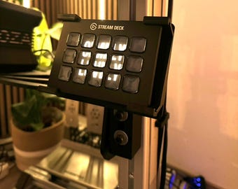 Soporte Stream Deck MK2 para Sim‑Rig Elgato Mount | Accesorios de impresión 3D Soporte Stream Deck MK2 Simracing para Stream Deck Perfil de aluminio Simrig