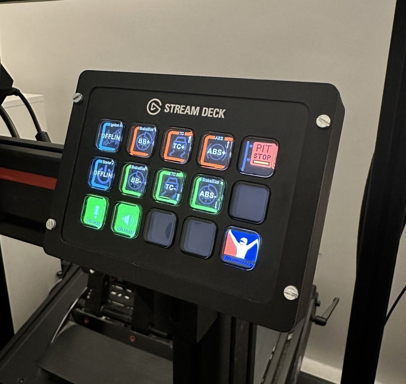 Elgato Stream Deck MK1 Simracing Halterung für Stream Deck Simrig Aluprofil Bild 1