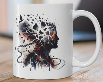 PTSS mok | Angst mok | ADHD-mok | Neurodivergerende geschenken | Bewustzijn van de geestelijke gezondheid | Bevestiging mok