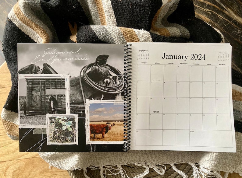 2024 Calendar, 8x8 Travel Calendar, 2024 Western Travel Calendar, 2024