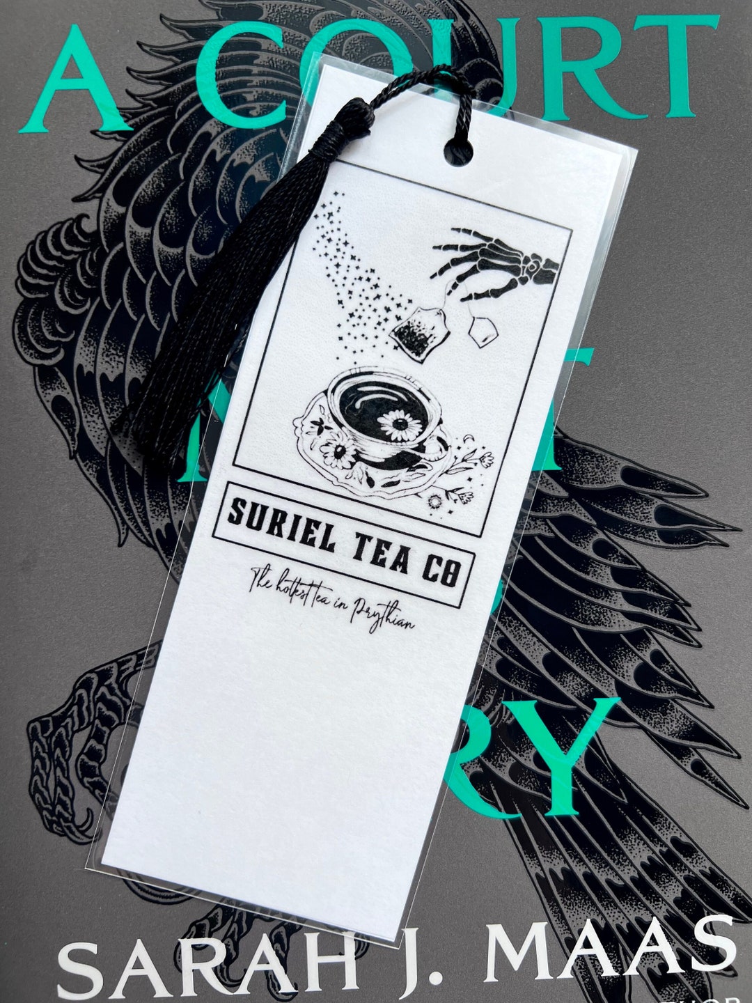 A Court of Thorns and Roses Suriel Tea Co Bookmark Etsy A Court of Thorns and Roses Suriel Tea Co Bookmark Etsy