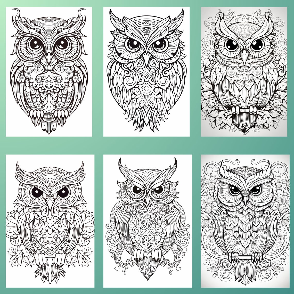 30 Owl Mandala Coloring Pages, Adult Mandala Coloring Pages, Digital ...