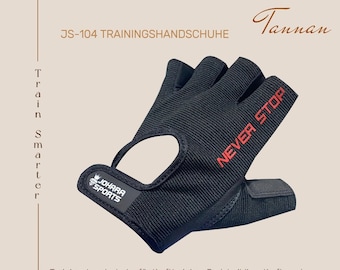 JS-104 Synthetic Leather Weight Lifting Gym Gloves, Bodybuilding, Fitness Training Gloves - One Size fit all