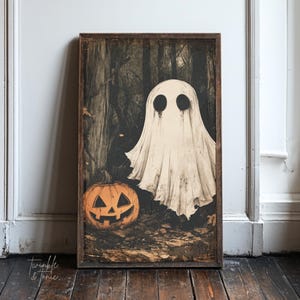 Geister-Druck, Dunkler Wald Wandkunst, Vintage-Halloween-Dekor Dunkles Cottagecore Poster Stimmungsvoller Herbst Kunst, Dark Academia Ästhetik Gedruckt und ausgeliefert