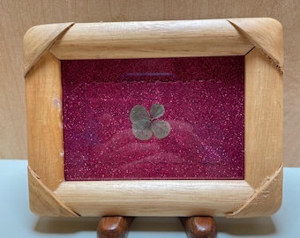 Unique 4 leaf Clover Framed