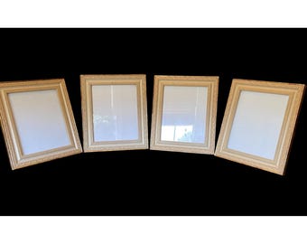 Set of 4 Vintage heavy and Strong Or Gold Wooden Picture Frame with Intricate Detailing 8x10 Inch