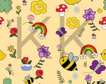 Doodle Seamless Pattern: Fun Kids Design (300 DPI PNG)