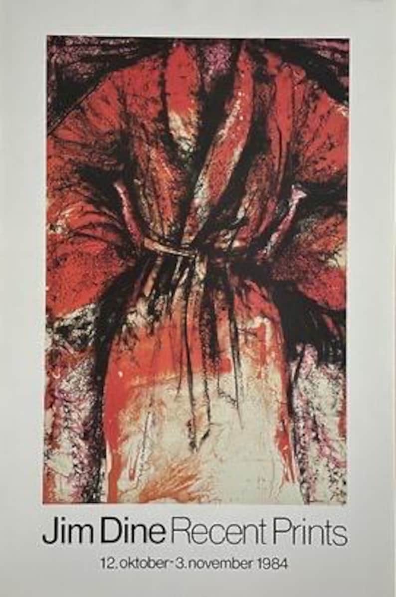 Jim Dine 1984 Robe Lithograph Poster - Etsy