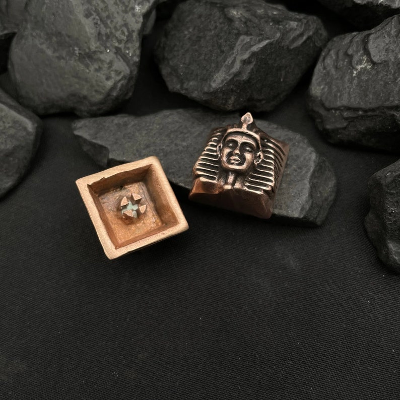 Egyptian Keycaps Custom Keycaps Artisan Keycaps Gold Pharaoh Keycap for