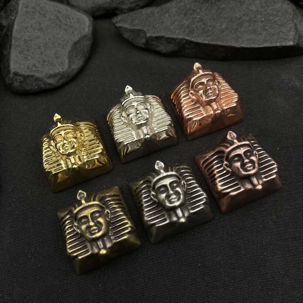 Egyptian Keycaps Custom Keycaps Artisan Keycaps Gold Pharaoh Keycap for