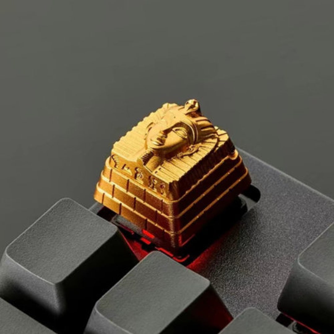 Pharaoh Artisan Keycap, 3D Illuminati Egyptian Keycaps, Metal ESC