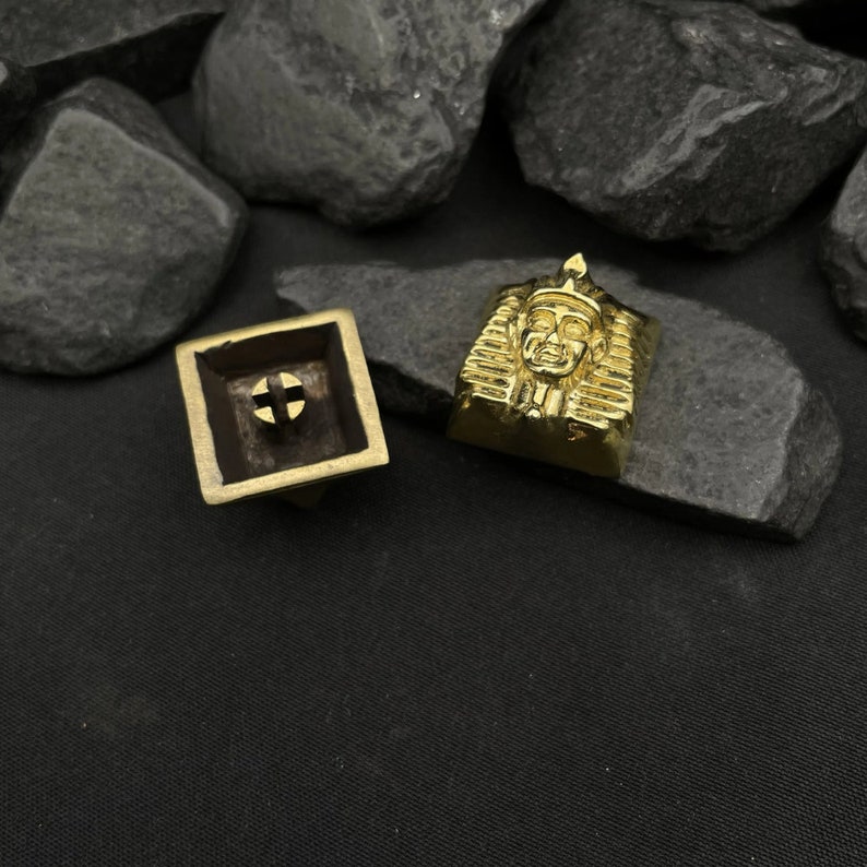 Egyptian Keycaps Custom Keycaps Artisan Keycaps Gold Pharaoh Keycap for