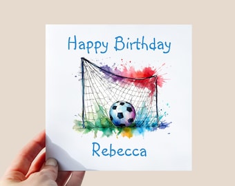 Personalised Football Birthday Card: Footy Fan Gift