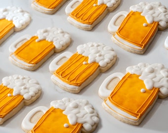 Beer Sugar Cookies, 21st Birthday Gift, Father's Day Treat for Beer Lovers
