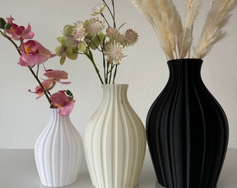 Vase / Dekovase / Trockenblumen / Pampasgras / Eukalyptus / 3D Druck / Blumenvase / Vase groß / moderne Vase / Bouquet / Schleierkraut