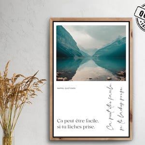 Digital poster with inspiring French quote | French positive affirmation | Minimalist wall art | Digital products