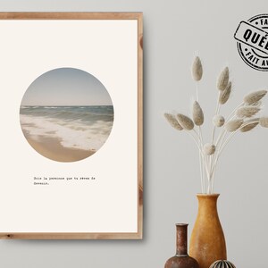 Positive French Poster | French Quote for Wall Decor | Neutral Daily Affirmation Wall Art | Print on Demand