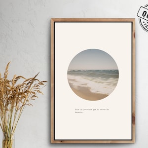 Digital poster with inspiring French quote | French positive affirmation | Minimalist wall art | Digital products