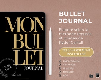 Bullet Journal (Bujo) en français pour pratiquer la pleine conscience | Modèles d'agenda et de journaux | Digital Planner | Digital Products