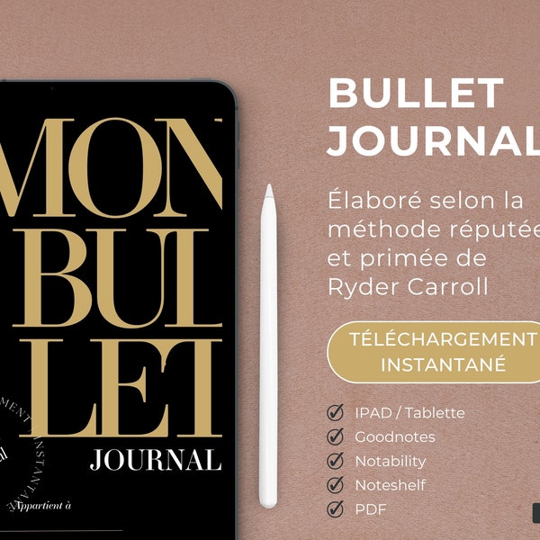 Bullet Journal (Bujo) en français pour pratiquer la pleine conscience | Modèles d'agenda et de journaux | Digital Planner | Digital Products