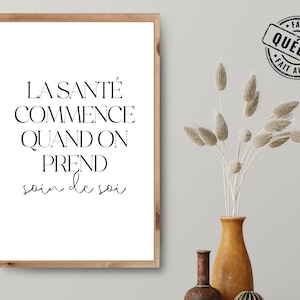 Positive French Poster | French Quote for Wall Decor | Neutral Daily Affirmation Wall Art | Print on Demand