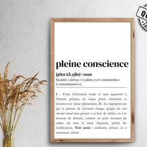 Digital poster with inspiring French quote | French positive affirmation | Minimalist wall art | Digital products