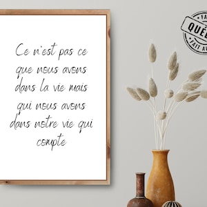 Positive French Poster | French Quote for Wall Decor | Neutral Daily Affirmation Wall Art | Print on Demand