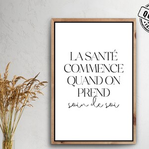 Digital poster with inspirational French quote | French positive affirmation | Minimalist wall art | Digital products