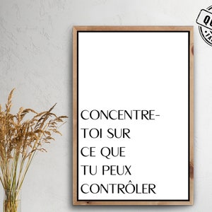 Digital poster with inspiring French quote | French positive affirmation | Minimalist wall art | Digital products