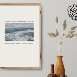 Positive French Poster | French Quote for Wall Decor | Neutral Daily Affirmation Wall Art | Print on Demand