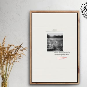 Digital poster with inspiring French quote | French positive affirmation | Minimalist wall art | Digital products