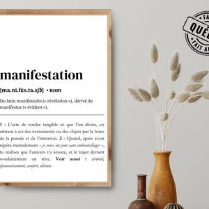 Positive French Poster | French Quote for Wall Decor | Neutral Daily Affirmation Wall Art | Print on Demand