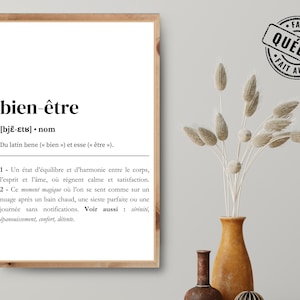 Positive French Poster | French Quote for Wall Decor | Neutral Daily Affirmation Wall Art | Print on Demand