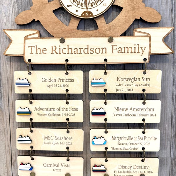 Custom Cruise Door Sign | Cruise Door Decorations | Magnetic Cruise History | Cruise Door Hanger | Cruise History | Cruise Sign For Door