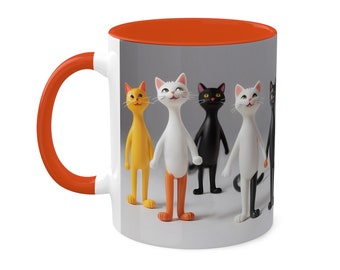 Funny Cat Mug, Gift for Dad Mom Men Women Cute Kitchen Decor for Cat Owners Pet Lovers We the People the Cats Art Ornament Human Servant, #1