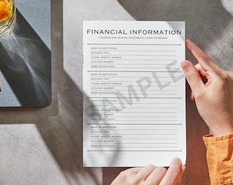 Financial Information Printable