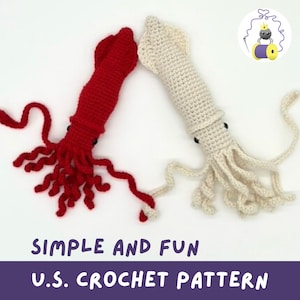 Amigurumi Squid Crochet Pattern: Intermediate Level (Digital Pattern)