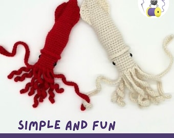 Amigurumi Squid Crochet Pattern: Intermediate Level (Digital Pattern)