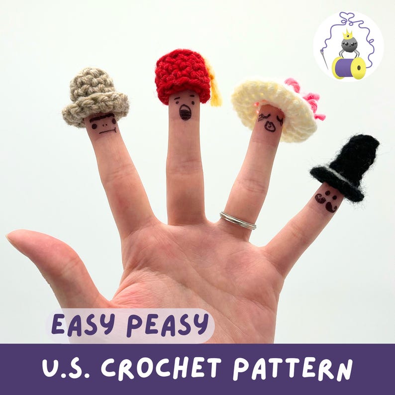 Mini gehaakt mutspatroon voor popaccessoire Eenvoudig haakpatroon Amigurumibundel sleutelhanger Rugzak bedelpatroon Eenvoudig gehaakt klein cadeau afbeelding 1