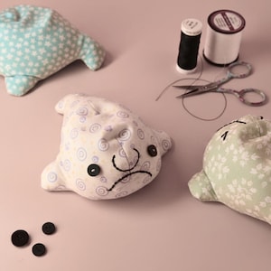 Blob Fish Learn to Sew Pattern Weights Funny Sewing Pattern Fish Stuffed Animal Plushie Pattern for Beginners Kids Toy Sewing Pattern