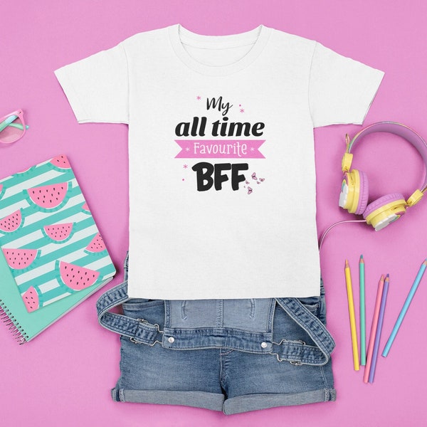 T-shirt Meilleures amies Enfant/ BFF/ T-shirt Best friend/ Meilleures Copines/ T-shirt maman et fille/Ideé cadeau fille