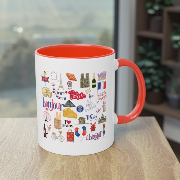 Souvenir de France mug/ French mug/ cadeau a offrir/ Mug for voyageur/ voyage en France/ Tasse souvenir de Paris