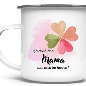 Enamel Mug Mom Happiness is having a mother like you Gift Mother&#39;s Day