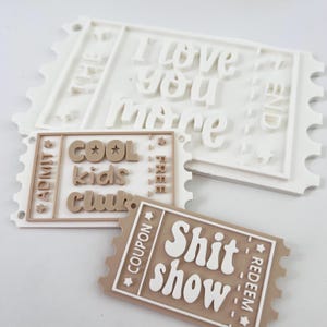 Blank Coupon Ticket STL | 3D Printable Custom Voucher | 3d print file image 2
