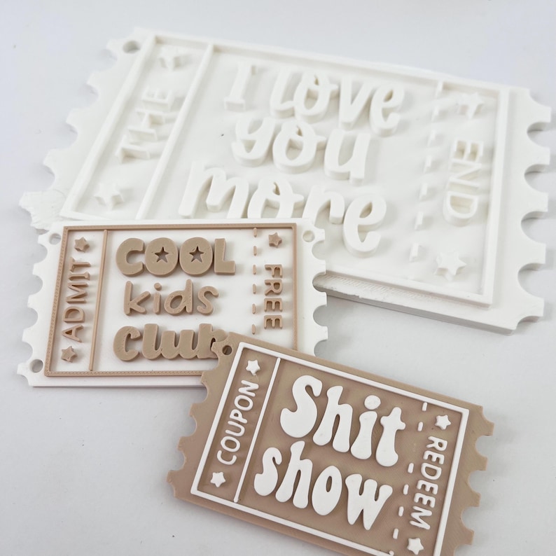 Blank Coupon Ticket STL | 3D Printable Custom Voucher | 3d print file image 2