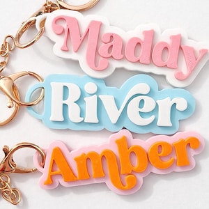 Gepersonaliseerde naam sleutelhanger STL-bestand | Gelaagd 3D-printontwerp (digitale download)